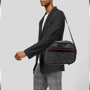 Givenchy Vintage Messenger Bag Black Tweed